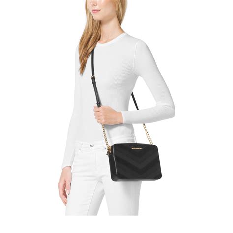 michael kors signature jet set item travel black|mk jet set travel crossbody.